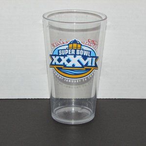 Super Bowl XXXVII 37 Budweiser NFL Plastic Draft Beer Glass Stadium Cup 2003